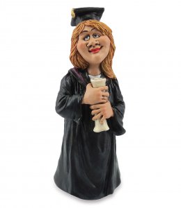 Caricatura "laureata" h. 15 cm. art. w9310 Smi