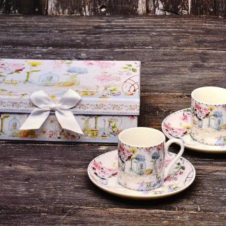 SET 2 TAZZE CAFFE C/P BOUQUET D14803 HENRIETTE (PROMO)