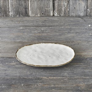 VASSOIO OVALE BIANCO “STONE” D15347 HENRIETTE