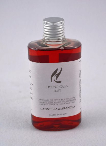 Ricarica colorata per diffusore a bastoncino 200ml. "cannella & arancio" hypno casa