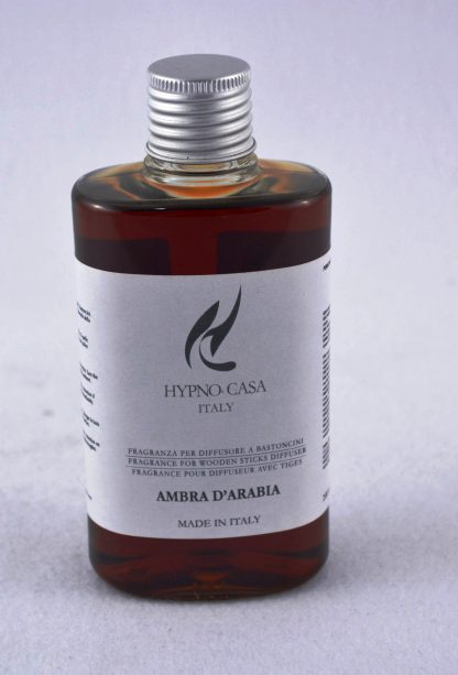 Ricarica colorata per diffusore a bastoncino 200ml. "ambra d'arabia" hypno casa.