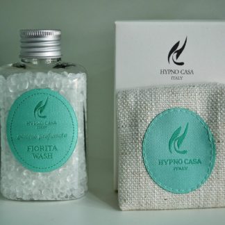 Gemme profumate 60 gr e sacchetto in tessuto "fiorita wash" hypno casa