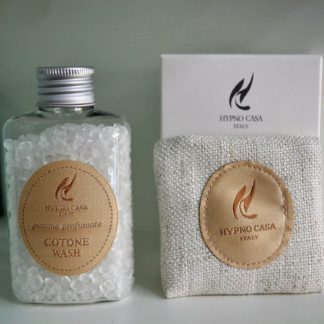 Gemme profumate 60 gr e sacchetto in tessuto "cotone wash" hypno casa