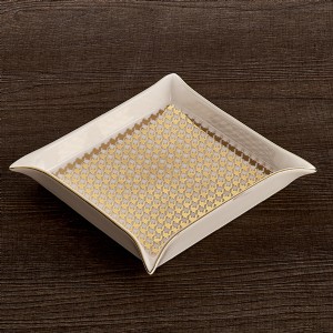 VUOTATASCA PIED DE POULE 18X18 ORO D17403 "HAUTE COUTURE" HENRIETTE
