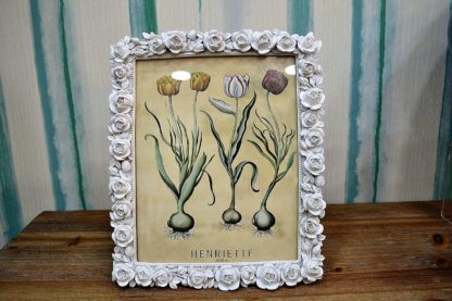 CORNICE BOUQUET BIANCO 26X30 (20X25) "OSTUNI" D15097 HENRIETTE