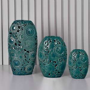 Vaso "Petrolio" collezione Kyoto cm. 22x33 D17374 Henriette
