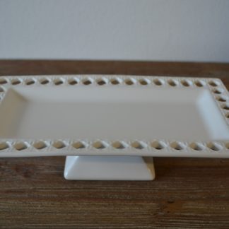 Alzata Rettangolare "Paglia di Vienna" 23x11.5 h. 6 D15672 bianco 2° scelta Henriette