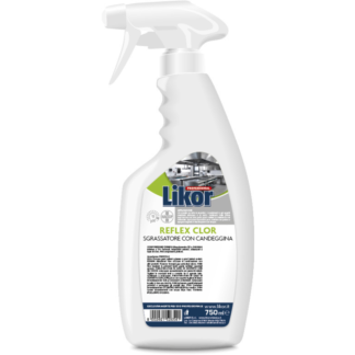 Likor spray professionale reflex clor sgrassatore con candeggina 750ml.