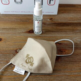 Kit mascherina e spray detergente igienizzante per mascherine 50ml. mod. uomo Hypno