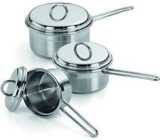 Set 3 casseruole 1 manico+coperchio ICM