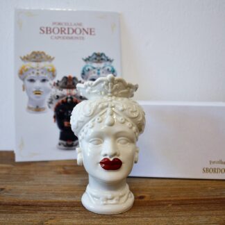 Testa di moro in porcellana h. 16 donna TM909/2 Sbordone