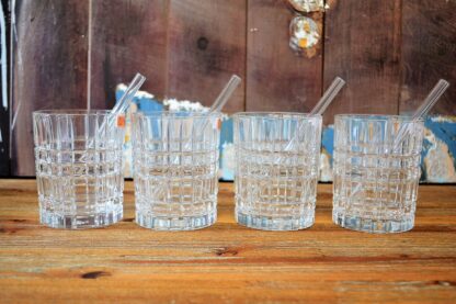 SET 4 BICCHIERI "WHISKY"  CON CANNUCCIA ART.103145