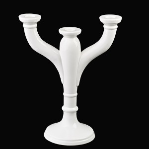 Portacandela "Dalì" Bianco 3 braccia 24x29H D17637