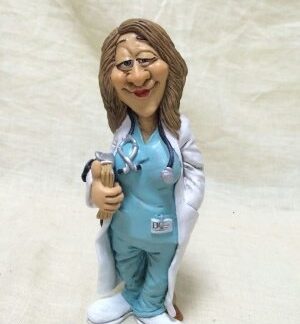 Caricatura di mestiere "Dottoressa" h.15 cm. Smi W0826