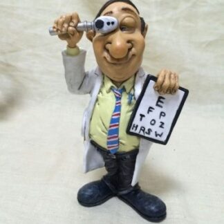 Caricatura di mestiere "Oculista" h.14 cm. Smi W0819