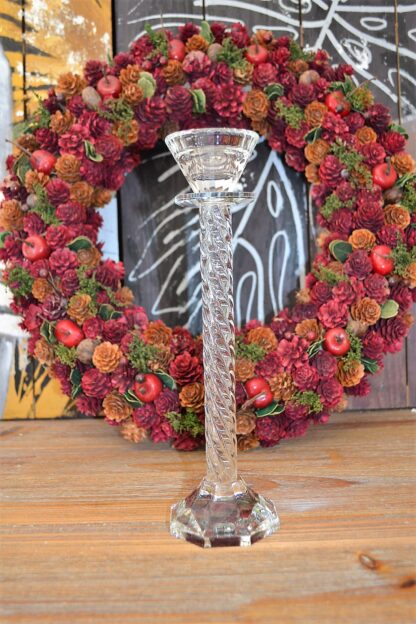 Candeliere in vetro Torchon h. 25 "Crystal" D17597 Henriette