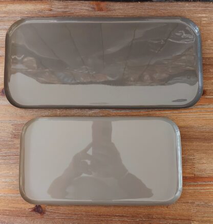 Set 2 vassoio in metallo grey tone Innova living - immagine 2