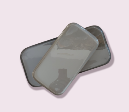 Set 2 vassoio in metallo grey tone Innova living