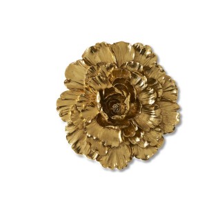 Decorazione muro Peonia cm. 44 Oro D17954 Ostuni